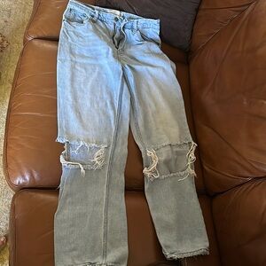 Abercrombie Heavily distressed 90’s jeans